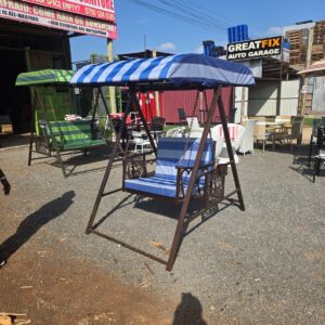 1-Seater Powder Coated Swing with Waterproof Canvas Shade
