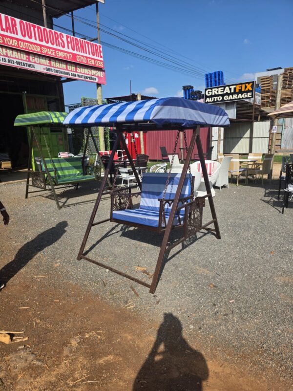 1-Seater Powder Coated Swing with Waterproof Canvas Shade