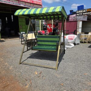 2-Seater Powder Coated Swing with Waterproof Canvas Shade