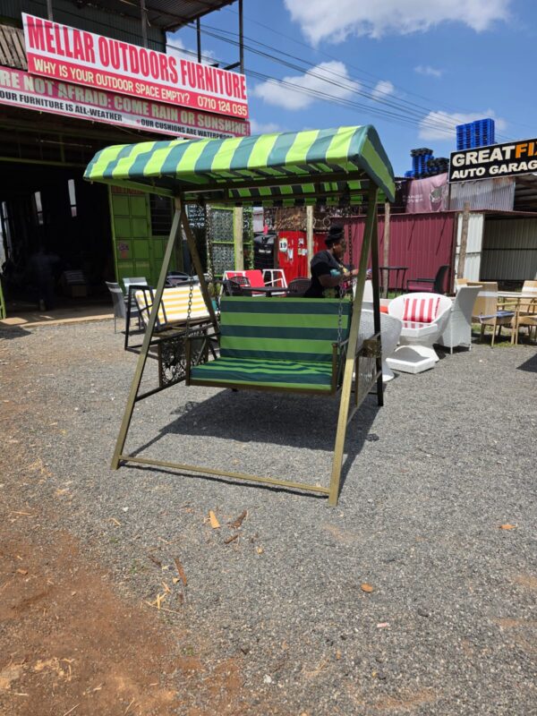 2-Seater Powder Coated Swing with Waterproof Canvas Shade