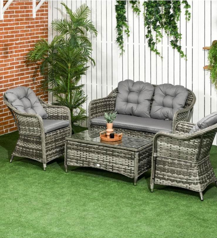 5 seater set with coffee table - Image 1